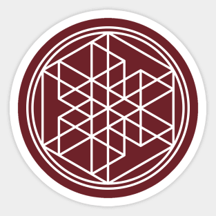 Multi-Dimensional Cube - Awesome Sacred Geometry Design Sticker